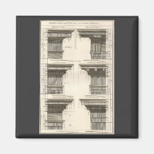 Orders of Architecture, Vintage Entablatures Magnet