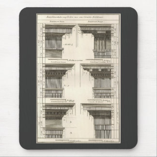 Orders of Architecture, Vintage Entablatures Mouse Mat