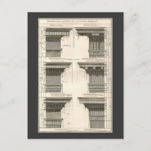 Orders of Architecture, Vintage Entablatures Postcard