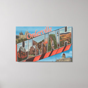 Orderville, Utah - Large Letter Scenes Canvas Print