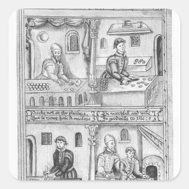 Ordinance of the Bakers of York, 1595-96 Square Sticker (Front)