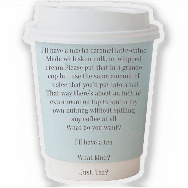 Ordinary Days Coffee Order  (Front)