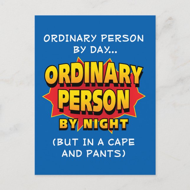 Ordinary Superhero Postcard (Front)