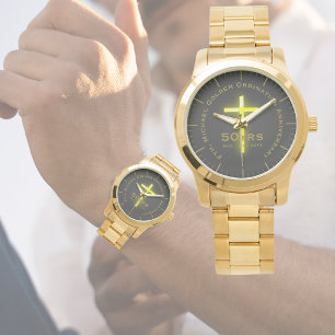 Ordination Anniversary   Custom Text   Gold    Watch