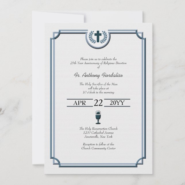 Ordination Anniversary Invitation (Front)