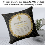 Ordination Anniversary Pillow - ANY CLERGY or YRS<br><div class="desc">Celebrate the ordination anniversary of your priest, pastor, minister, or bishop with a beautiful and meaningful gift. Our Ornate Black and Gold Priest Anniversary Pillow is the perfect way to honour the dedication and service of these special individuals. The pillow features an ornate black and gold theme that is both...</div>