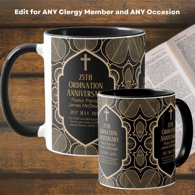 Ordination Anniversary Priest Pastor Deacon Clergy Mug (Creator Uploaded)