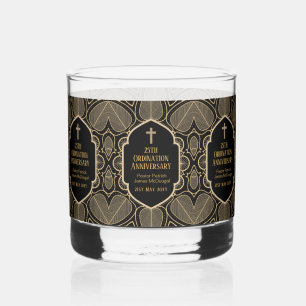 Ordination Anniversary Priest Pastor Deacon Clergy Whiskey Glass