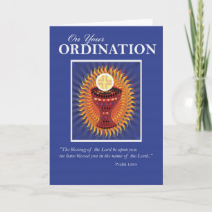 Ordination Congratulations Host and Cup Card