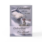 Ordination Congratulations Priest, Hosts and Cross