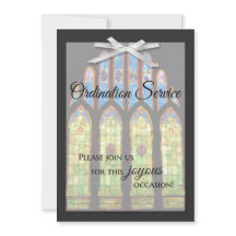 Ordination Invitation - Stain Glass