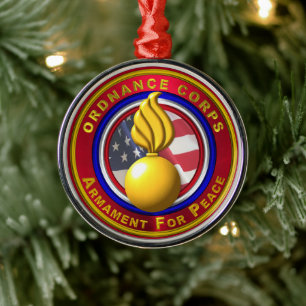 Ordnance Corps Christmas Metal Tree Decoration