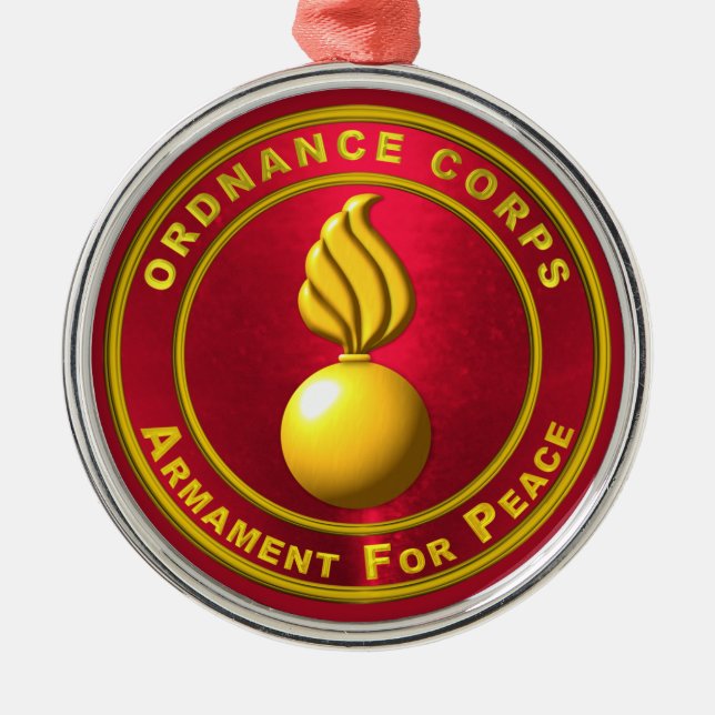ORDNANCE CORPS METAL TREE DECORATION (Front)