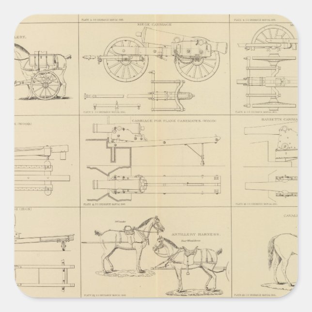 Ordnance, stores, etc square sticker (Front)