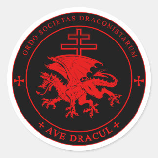 ORDO SOCIETAS DRACONISTARUM LOGO CLASSIC ROUND STICKER