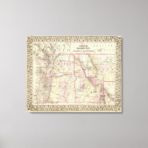 Ore, Wash, Ida, Mont Canvas Print
