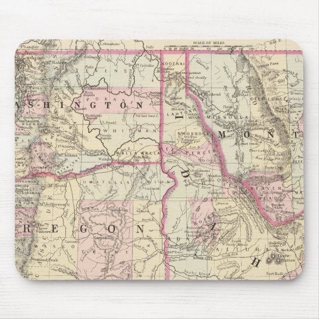 Ore, Wash, Ida, Mont Mouse Mat (Front)