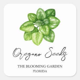 Oregano Seeds label