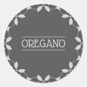 Oregano Spice Jar Sticker Label