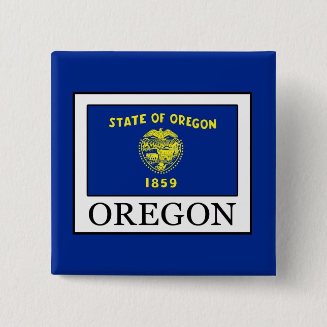 Oregon 15 Cm Square Badge (Front)