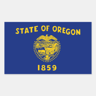 Oregon 1859 Flag Rectangular Sticker