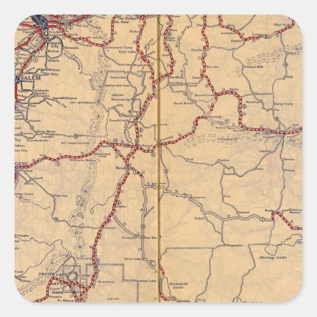 Oregon 4 square sticker (Front)