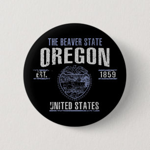 Oregon 6 Cm Round Badge