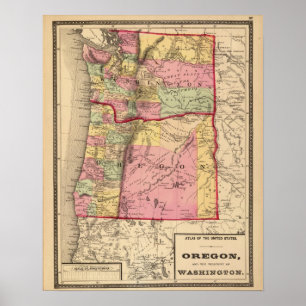 Oregon, and the Territory of Washington Poster