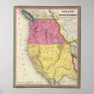 Oregon and Upper California Poster