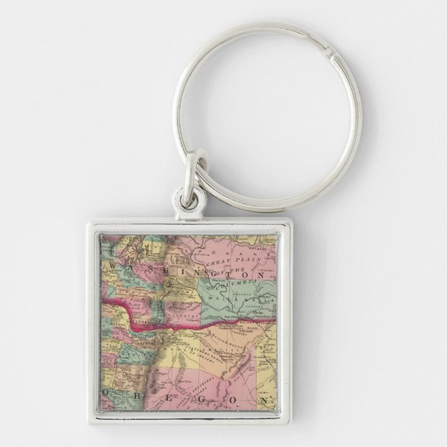 Oregon and Washington Territory Key Ring (Front)