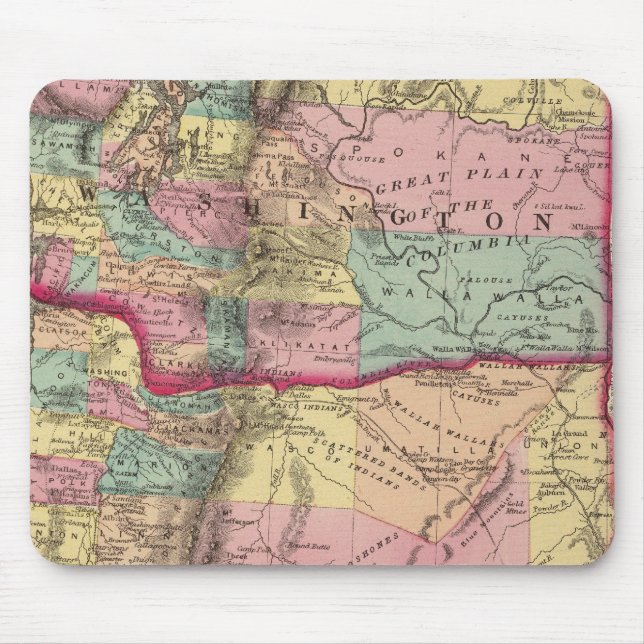 Oregon and Washington Territory Mouse Mat (Front)