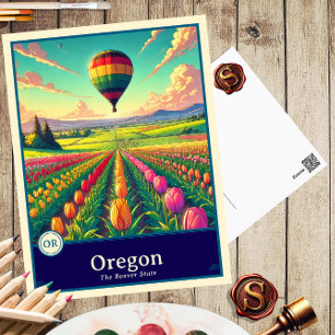 Oregon Anime Style Cel Shaded Postcard