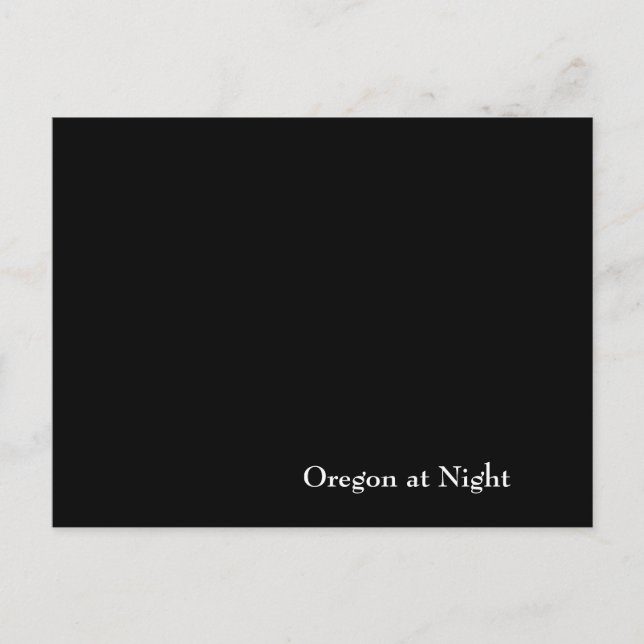 Oregon at Night Postcard (Front)