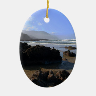 Oregon Beach Ceramic Tree Decoration