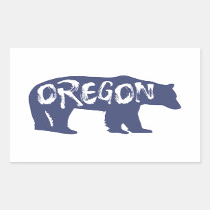 Oregon Bear Rectangular Sticker