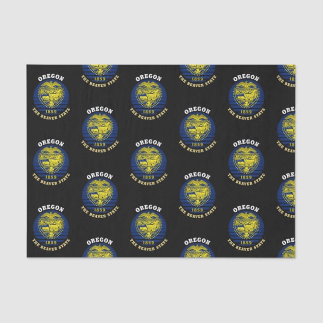 OREGON BEAVER STATE FLAG TISSUE PAPER (Front)
