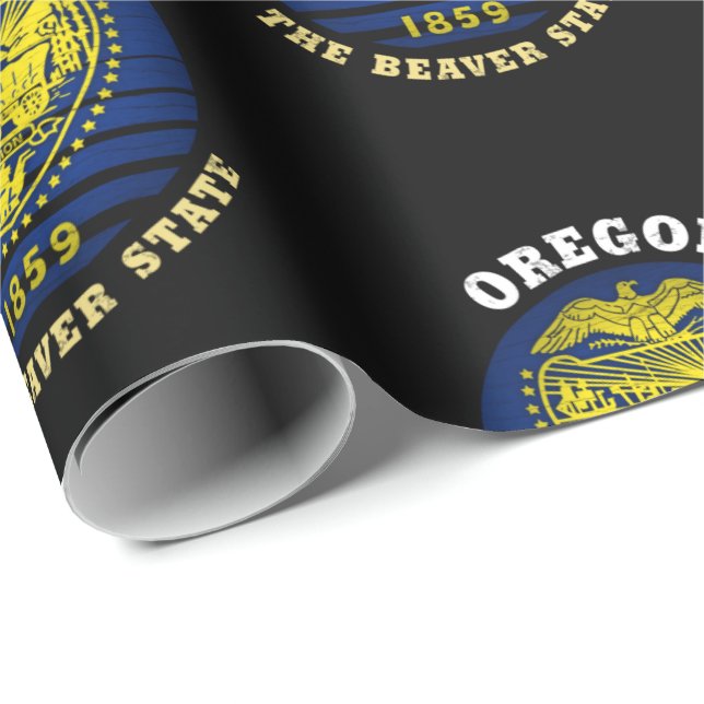 OREGON BEAVER STATE FLAG WRAPPING PAPER (Roll Corner)