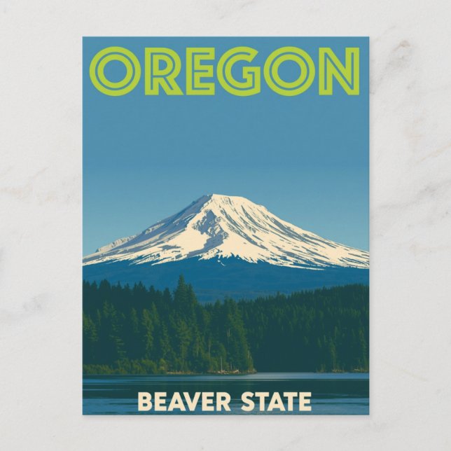 Oregon Beaver State Postcard (Front)