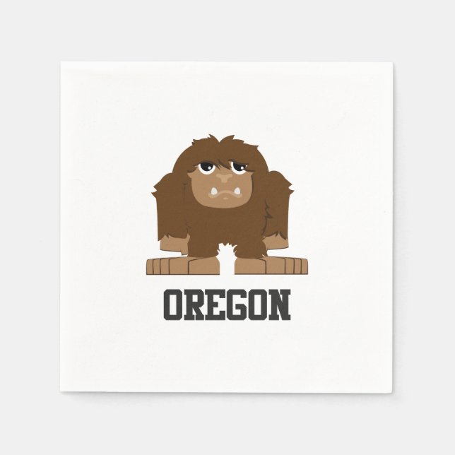 Oregon Bigfoot Napkin (Front)