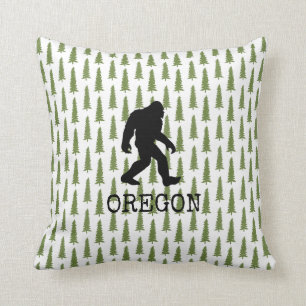 Oregon Bigfoot Throw Pillow