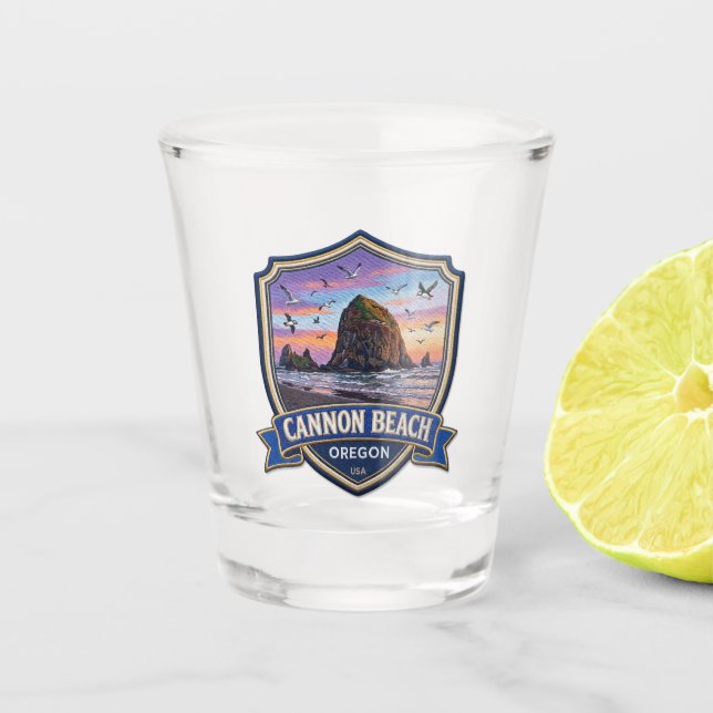 Oregon Cannon Beach Oregon Shot Glass (Front)