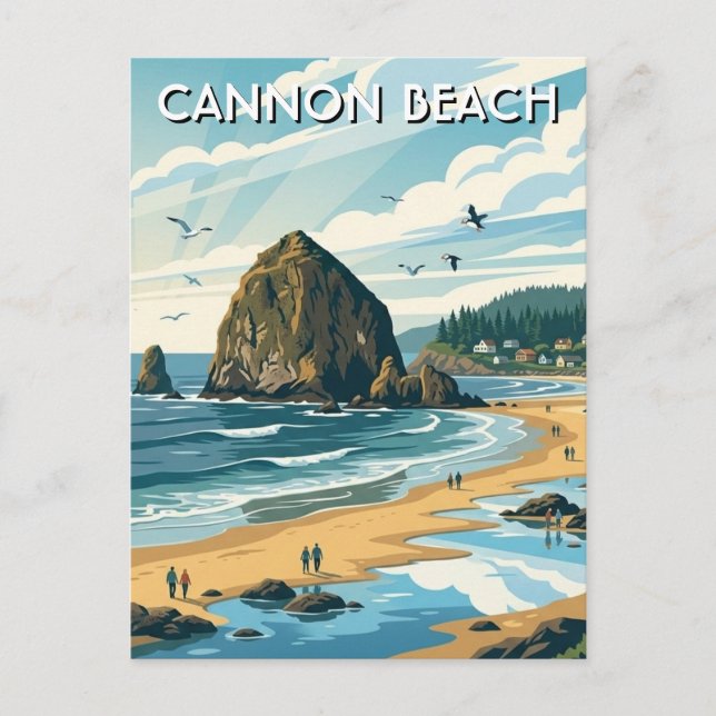 Oregon Cannon Beach Travel Postcard (Front)
