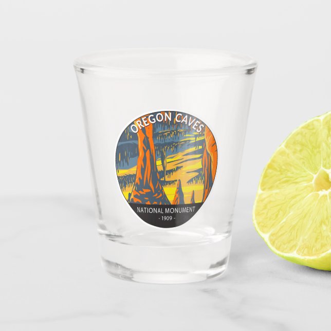 Oregon Caves National Monument Oregon Circle  Shot Glass (Front)
