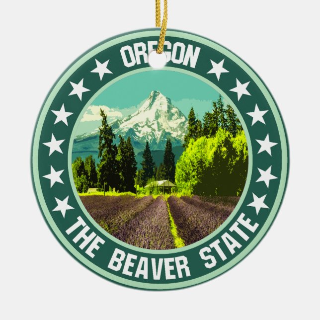 Oregon                                             ceramic tree decoration (Front)