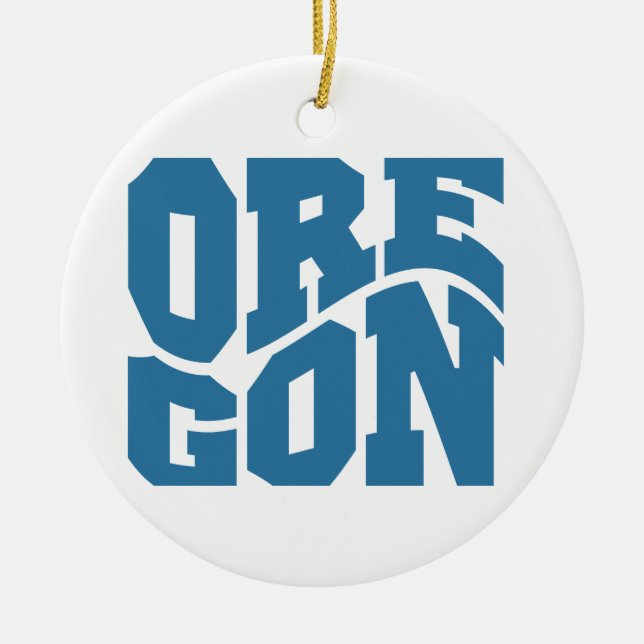 Oregon Ceramic Tree Decoration (Front)
