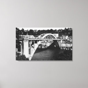 Oregon City, OR Highway Bridge over Willamette Canvas Print