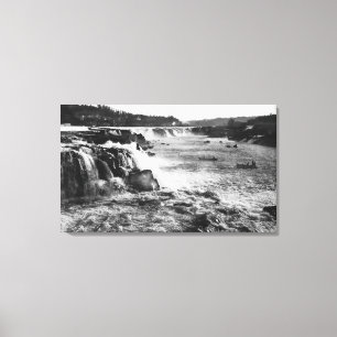 Oregon City, OR Salmon Fishing on Willamette Canvas Print