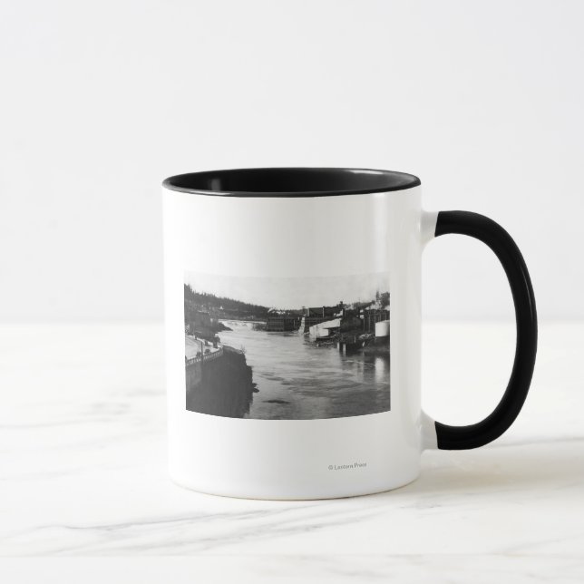 Oregon City, OR Willamette Falls and Paper Mills Mug (Right)