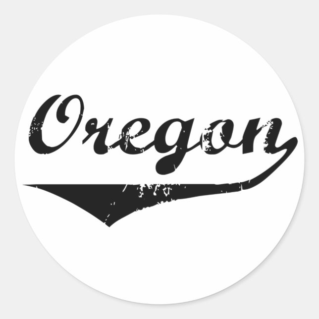 Oregon Classic Round Sticker (Front)
