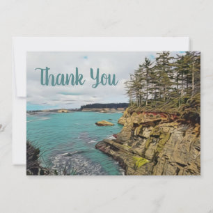 Oregon Coast Blank Flat Thank You Card